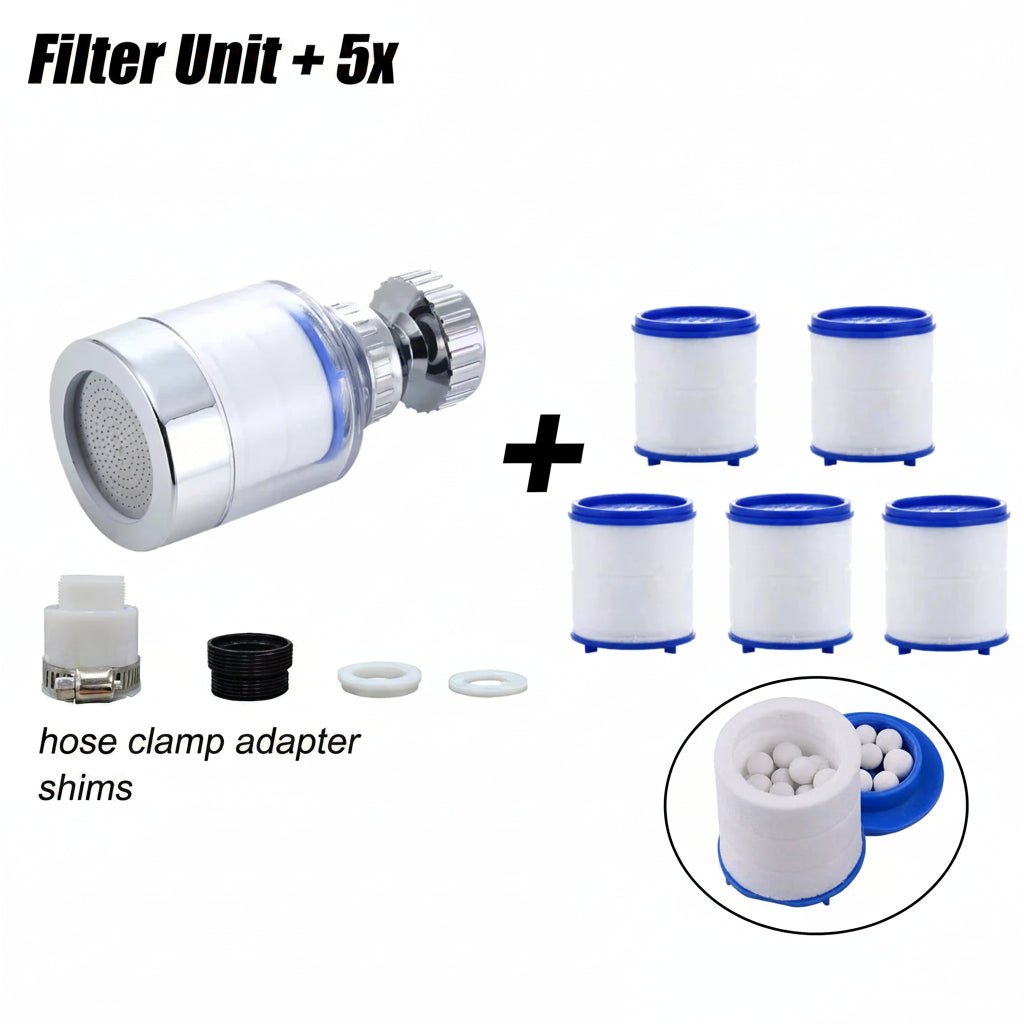 360° Rotating Faucet Filter – Reduces Chlorine & Metals - Simplicity Shoppe