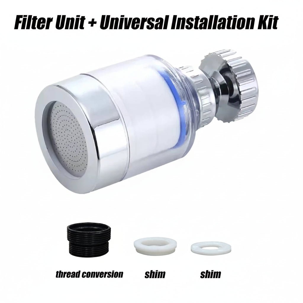 360° Rotating Faucet Filter – Reduces Chlorine & Metals - Simplicity Shoppe