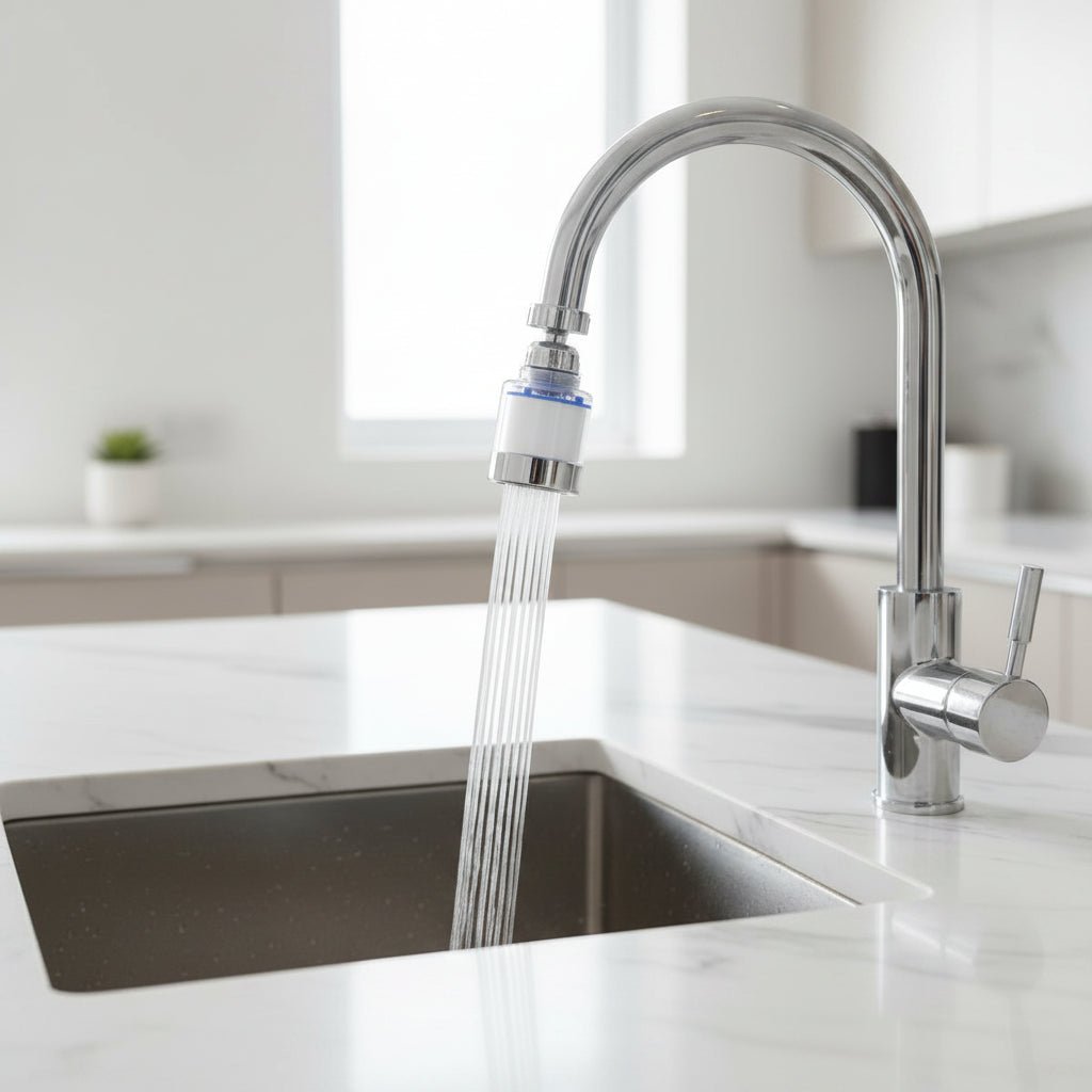 360° Rotating Faucet Filter – Reduces Chlorine & Metals - Simplicity Shoppe