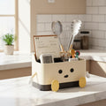 Desktop Organizer with face design on a countertop