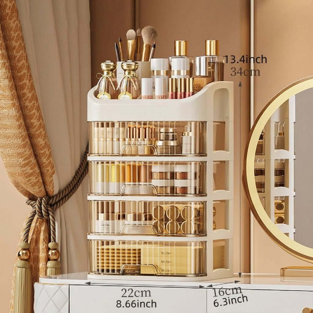 Clear Multi-Layer Makeup Organizer for Vanity Countertop - Simplicity Shoppe