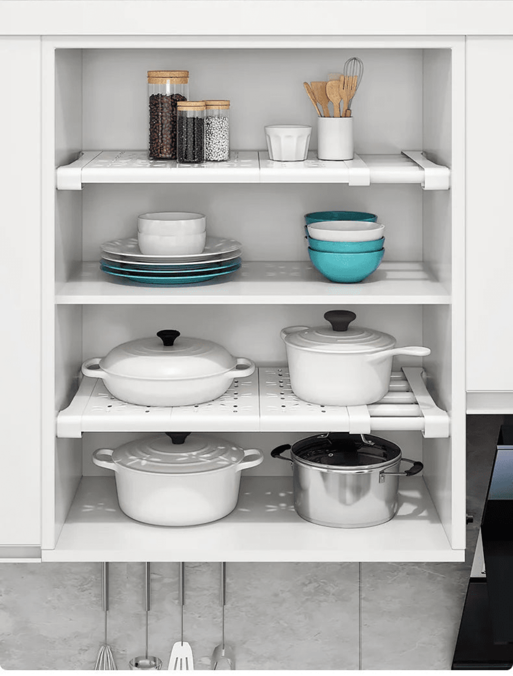 Expandable Shelf Divider — Punch-Free Retractable Organizer - Simplicity Shoppe
