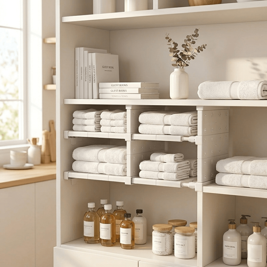 Expandable Shelf Divider — Punch-Free Retractable Organizer - Simplicity Shoppe