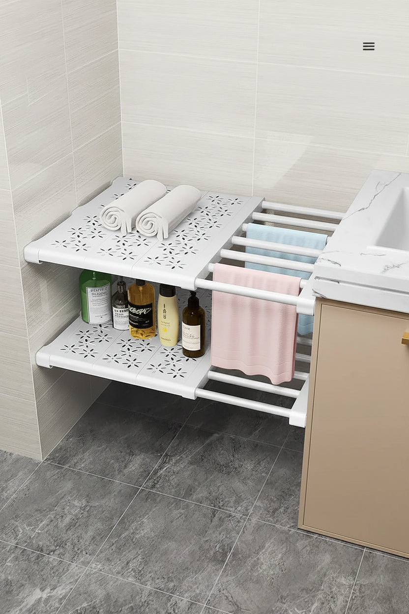 Expandable Shelf Divider — Punch-Free Retractable Organizer - Simplicity Shoppe