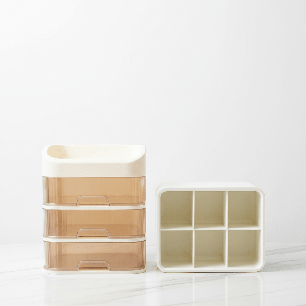 Vanity Edit | 2-Drawer Makeup Organizer + Countertop Storage Box - Simplicity Shoppe